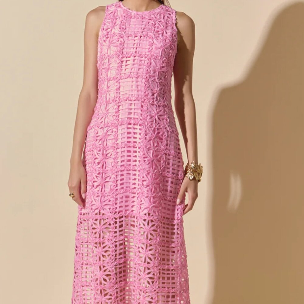 Textured Sleeveless Maxi Dress